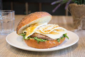 Authentic top quality American cheese Burger