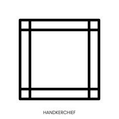 handkerchief icon. Line Art Style Design Isolated On White Background