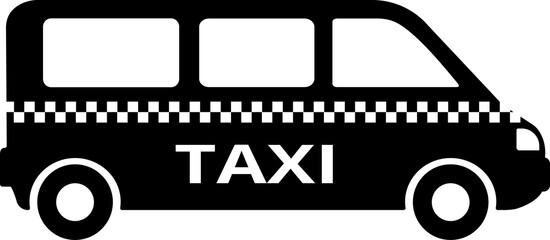 Taxi van icon, transparent backgrounds