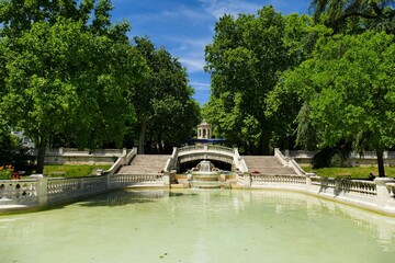 La fontaine dans le Jardin Darcy à Dijon