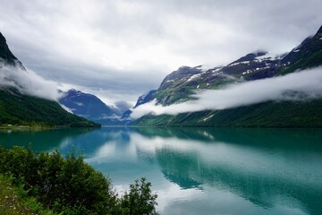 lake lovatnet in Norway