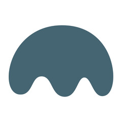 Abstract boho blob shapes simple hand.