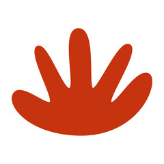 Abstract boho blob shapes simple hand.