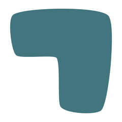 Abstract boho blob shapes simple hand.