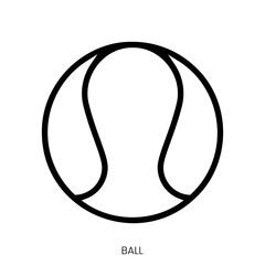 ball icon. Line Art Style Design Isolated On White Background