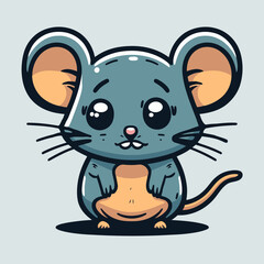 Cartoon mouse. Vector illustration of a cute cartoon mouse. Cartoon mouse