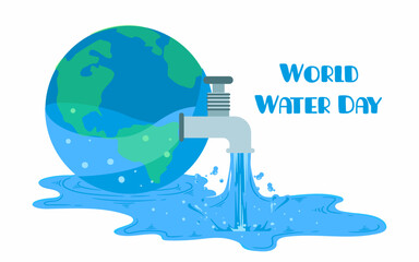 World water day poster. campaign to save sea ecology and environment.