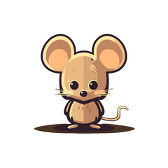 Cartoon mouse. Vector illustration of a cute cartoon mouse. Cartoon mouse