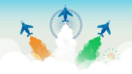 Happy Republic Day India, 26th January, flag flying HD quality, 4k quality, Indian tricolour.