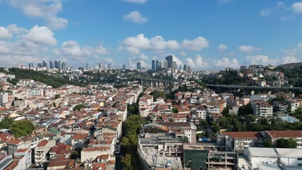 Majestic Istanbul through the eyes of an eagle. Drone view