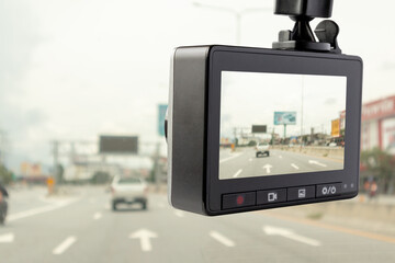 Car CCTV camera video recorder for driving safety on the road