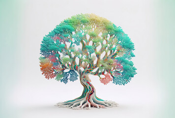 Psychedelic Tree of Life. Generated using Midjourney AI