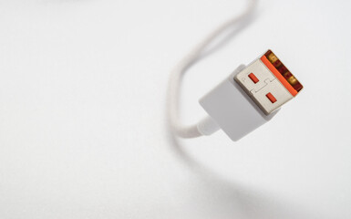 usb cable plug isolated on white background