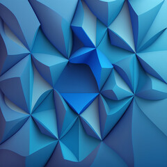 Fototapeta premium Blue triangle abstract geometric subtle background illustration