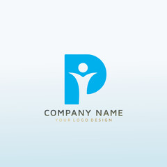 letter P education vector logo design
