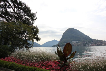In a park on the shores of Lake Garda in Italy.