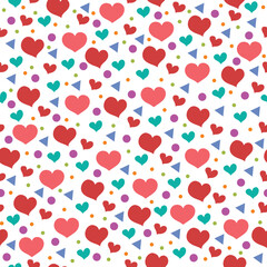 seamless background with hearts, seamless love pattern, retro pattern