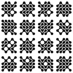 Fototapeta premium Asemic Glyph writing hieroglyph imitation abstract illustration