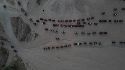 Wonderful views of Cappadocia through the eyes of an eagle. Quadrocycles. The view from the drone.