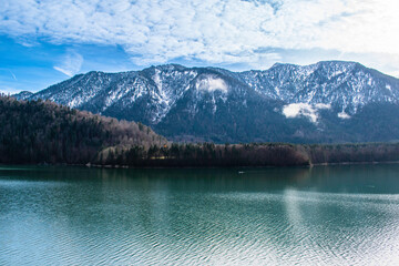 Plakat lake in mountains