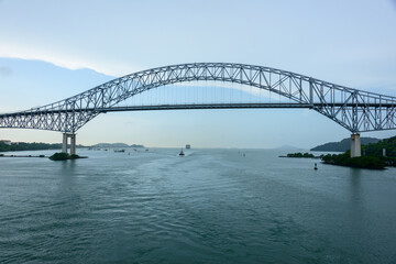 Bridge of the Americas crossing the Panama canal