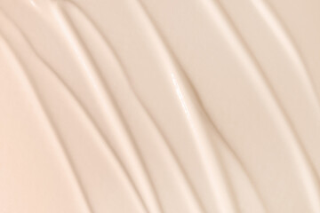Beauty cream texture. Beige lotion, moisturizer, cc, bb cosmetic product smear background
