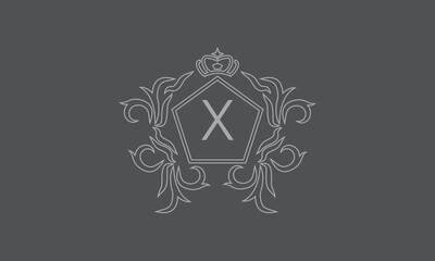 Logo design with initial letter X. Can be used for company logos, business, postcards.