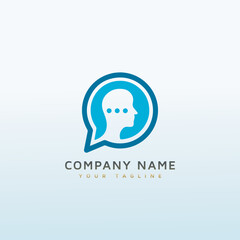 speech therapist vector logo design
