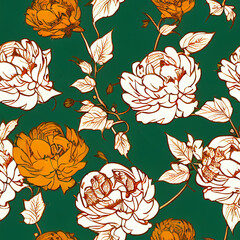 seamless pattern with roses