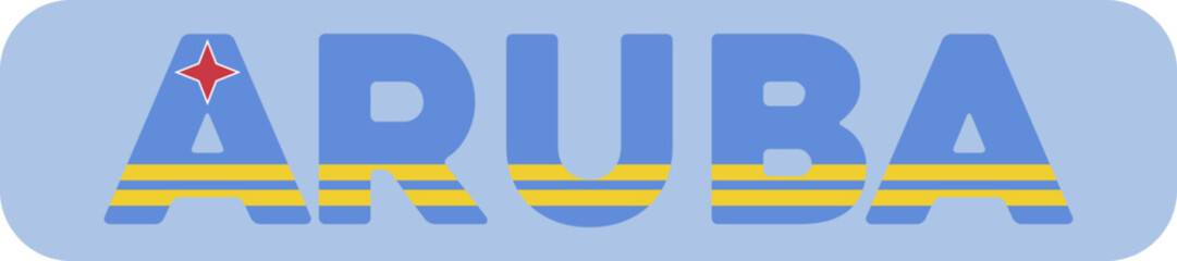 Abstraction of the flag of the country of Aruba. Vector illustration