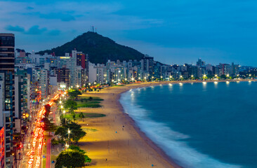 noite na praia da costa, Itaparica, Vila Velha, Vitória, Espirito Santo, Brasil