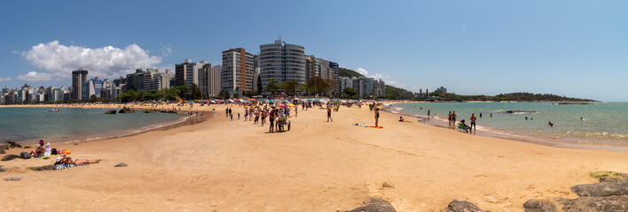 horizonte e  panorama da praia da costa e praia da sereia , Itaparica, Vila Velha, Vitória,...