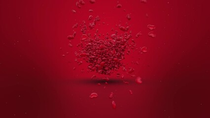 Happy Valentines Day, This motion graphics features tiny hearts to stylishly reveal Happy valentines day text.