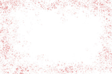 abstract watercolor background with frame salmon pink red paint splashes splatter white center vignette