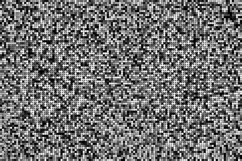 Poster square pixel background. abstract illustration consisting of small squares. black and white pixelate
