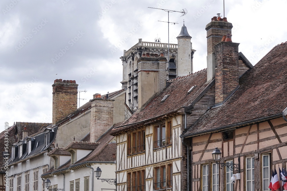 Poster Fachwerkhaeuser in Troyes