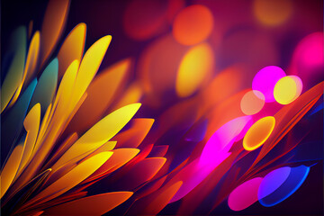 Beautiful colorful background, abstract background with flowers in blur