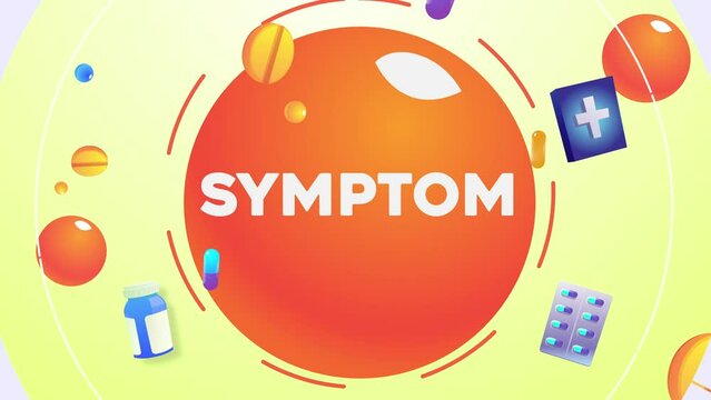Healt Symptom Infographic Icon Animation Background 4K