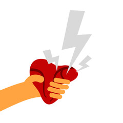 Character design for acute heart attack condition.