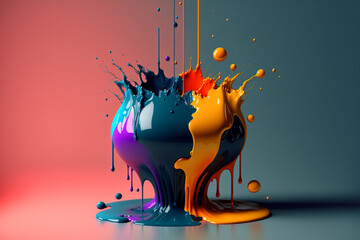 Colored Splash Backdrop/Wallpaper