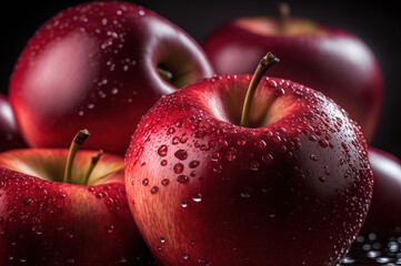 水滴のついた新鮮なりんご、Generative AI