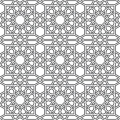 Seamless islamic pattern. Background vector illustration. Seamless girih pattern. Traditional Islamic Design. Mosque decoration element. Seamless geometric pattern. Vector ornamental pattern