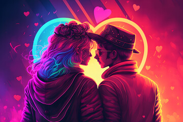 Obraz na płótnie Canvas Valentine's day background. No real person. Illustration. Generative AI, Generative, Artificial Intelligence