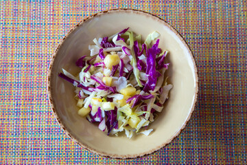 healthy delicious ocotillo tropical southwest coleslaw salad in scottsdale arizona