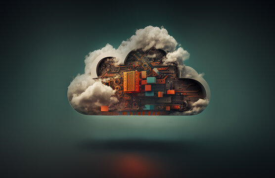 Online data cloud concept