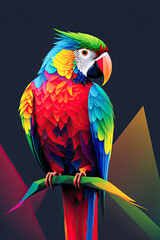 Parrot design, background, graphic. Generative AI