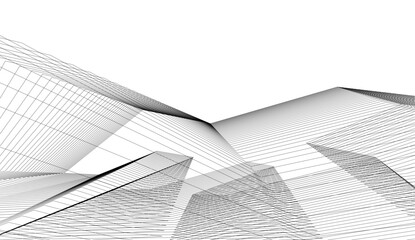 Abstract geometric design 3d illustration