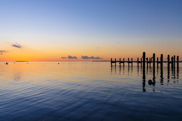 sunset on the lake