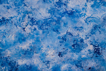 Abstract blue paint background. Modern blue painting