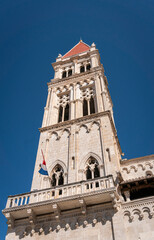 Bell tower of the cathedral of St Lawrence, Trogir, Croatia